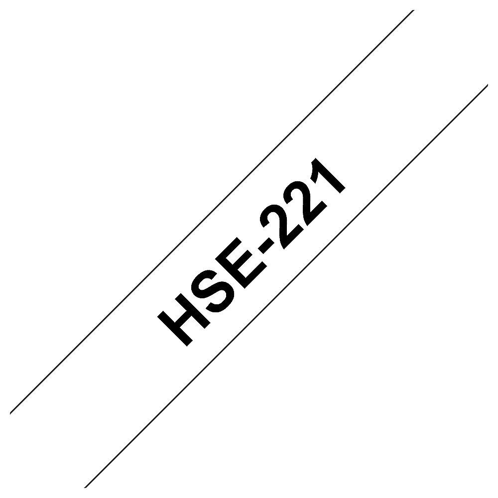 Brother HSE-221 Schrumpfschlauch bedruckbar schwarz/weiß 8,8mm x 1,5m