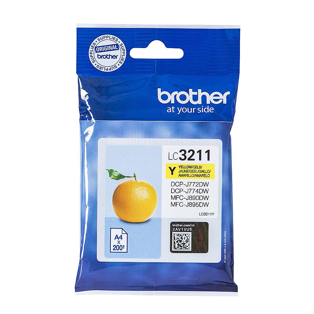 Brother LC-3211Y Original Druckerpatrone Gelb, Brother, LC-3211Y, Original, Druckerpatrone, Gelb