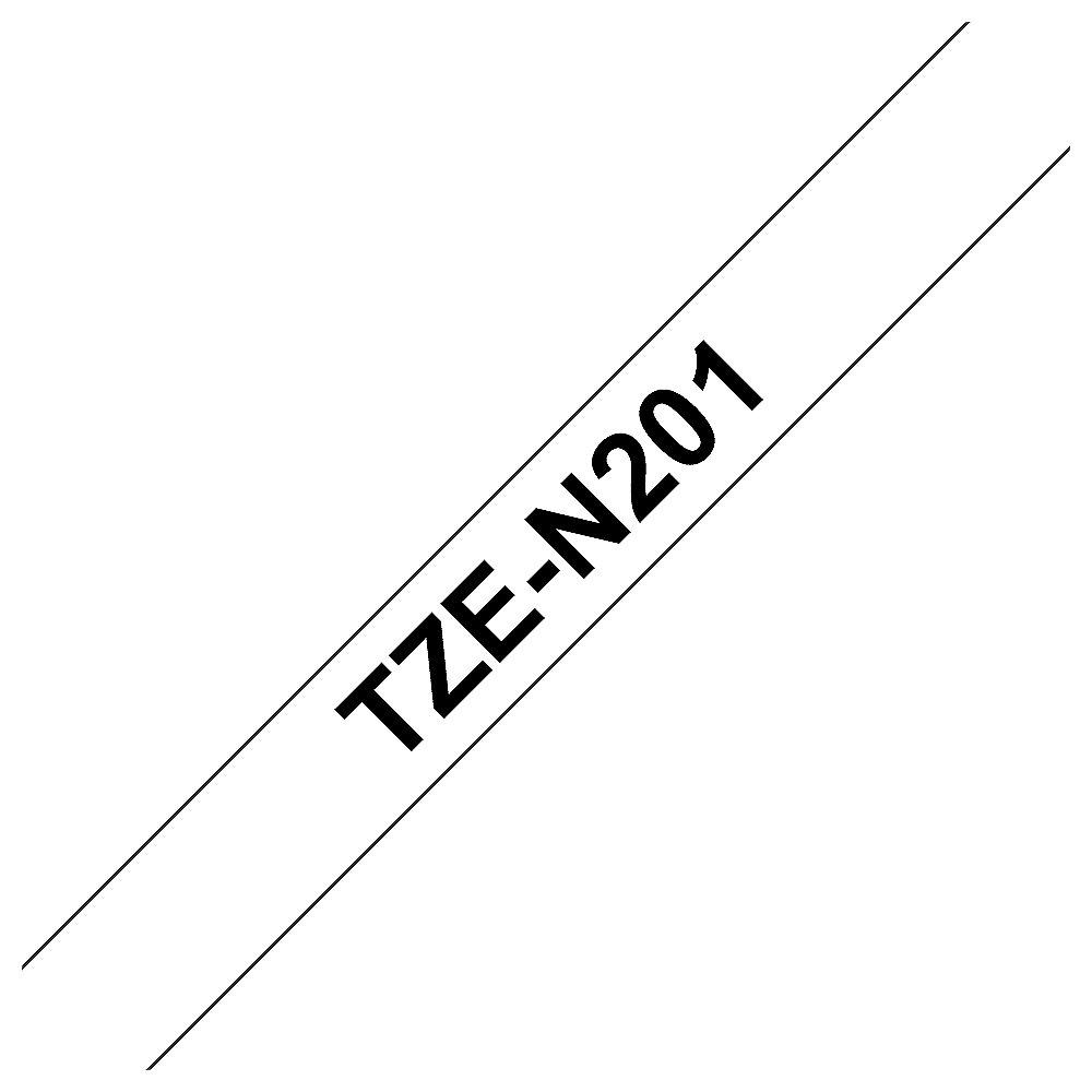 Brother TZe-N201 Schriftband, schwarz auf weiss 3,5mm x 8m unlaminiert