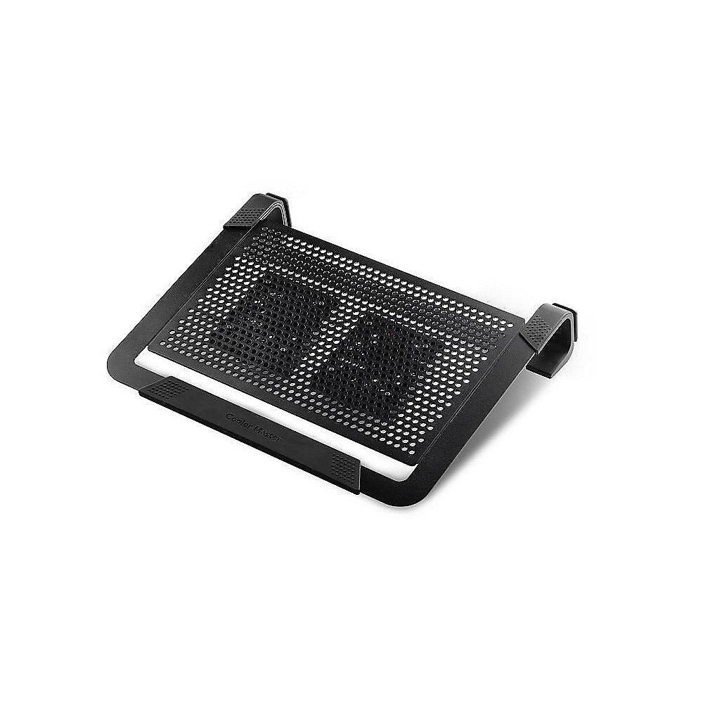 Cooler Master NotePal U2 Plus Notebookkühler (9"-17") schwarz 2x 80 mm Lüfter