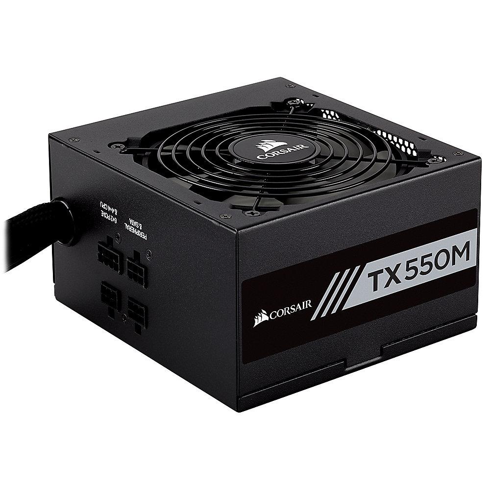 Corsair TX Series TX550M ATX 2.4 EPS 2.92 aktiv PFC Netzteil 80  Gold (modular), Corsair, TX, Series, TX550M, ATX, 2.4, EPS, 2.92, aktiv, PFC, Netzteil, 80, Gold, modular,