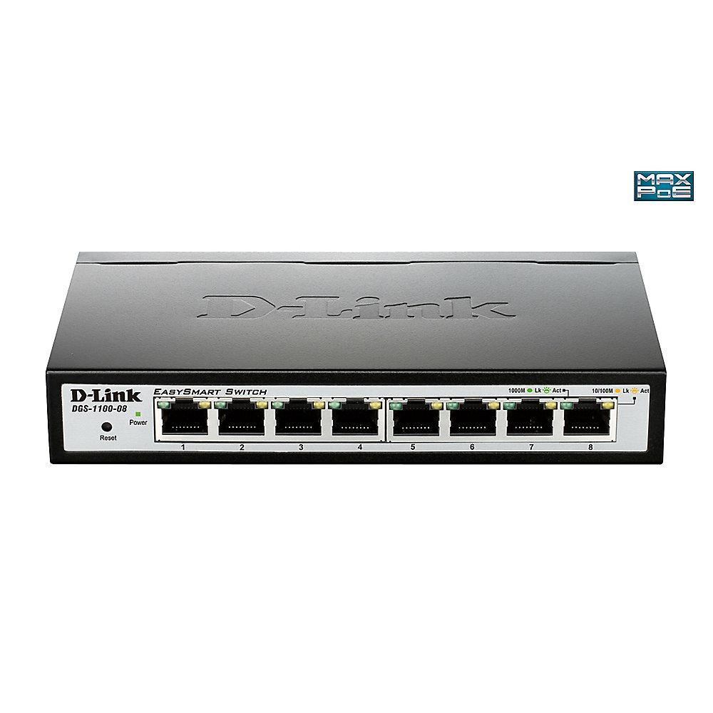 D-Link DGS-1100-8 8 Port 10/100/1000Mbps Gigabit Switch, D-Link, DGS-1100-8, 8, Port, 10/100/1000Mbps, Gigabit, Switch
