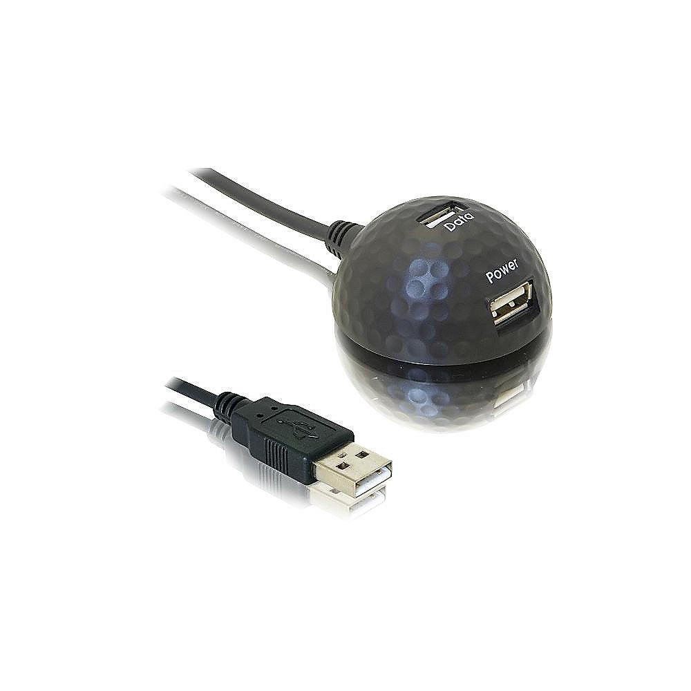 DeLock 2-Port USB 2.0 Dockingstation im Golfball Design 61542