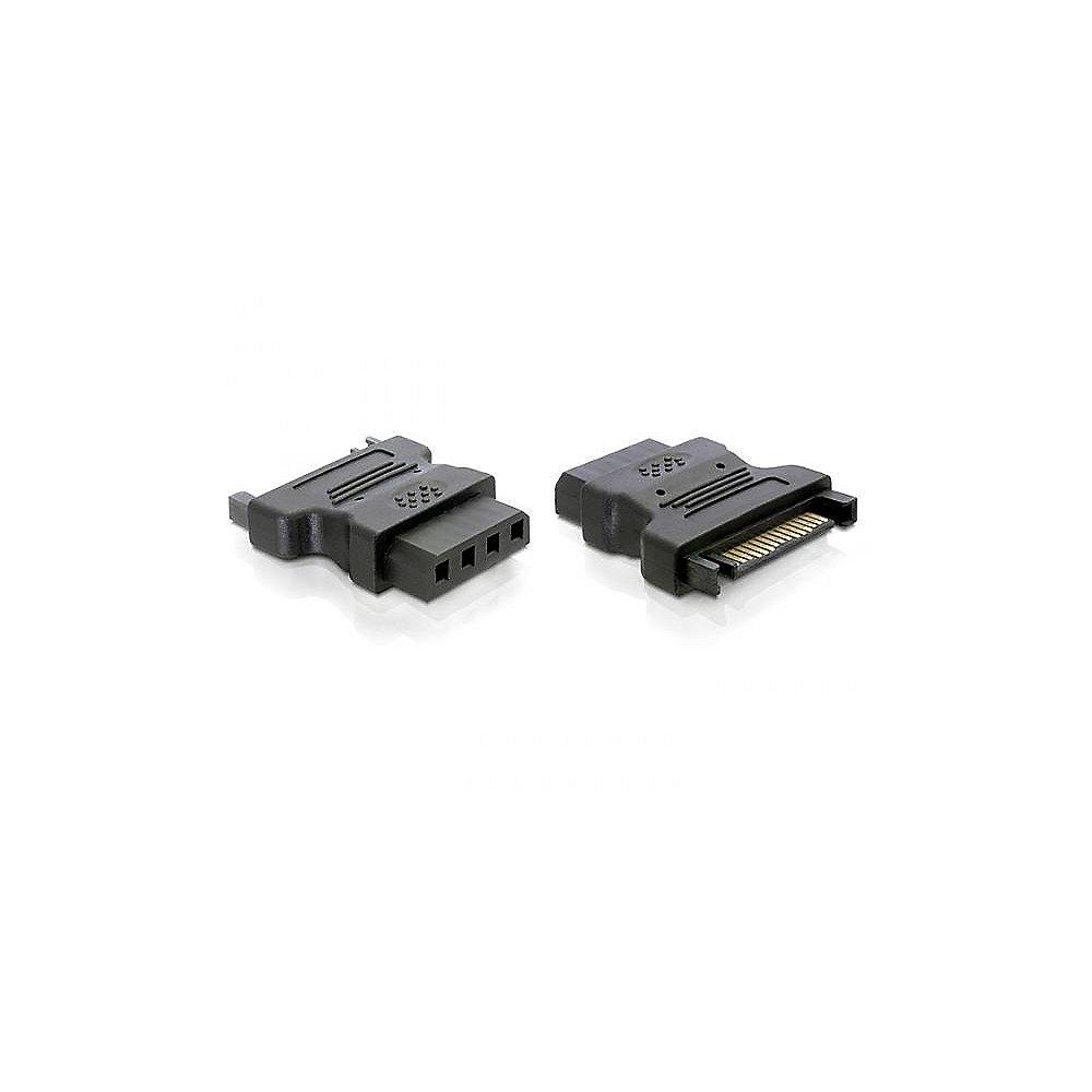 DeLOCK Adapter SATA Power 15 Pin St. zu 4 Pin Bu. 82326 schwarz, DeLOCK, Adapter, SATA, Power, 15, Pin, St., 4, Pin, Bu., 82326, schwarz