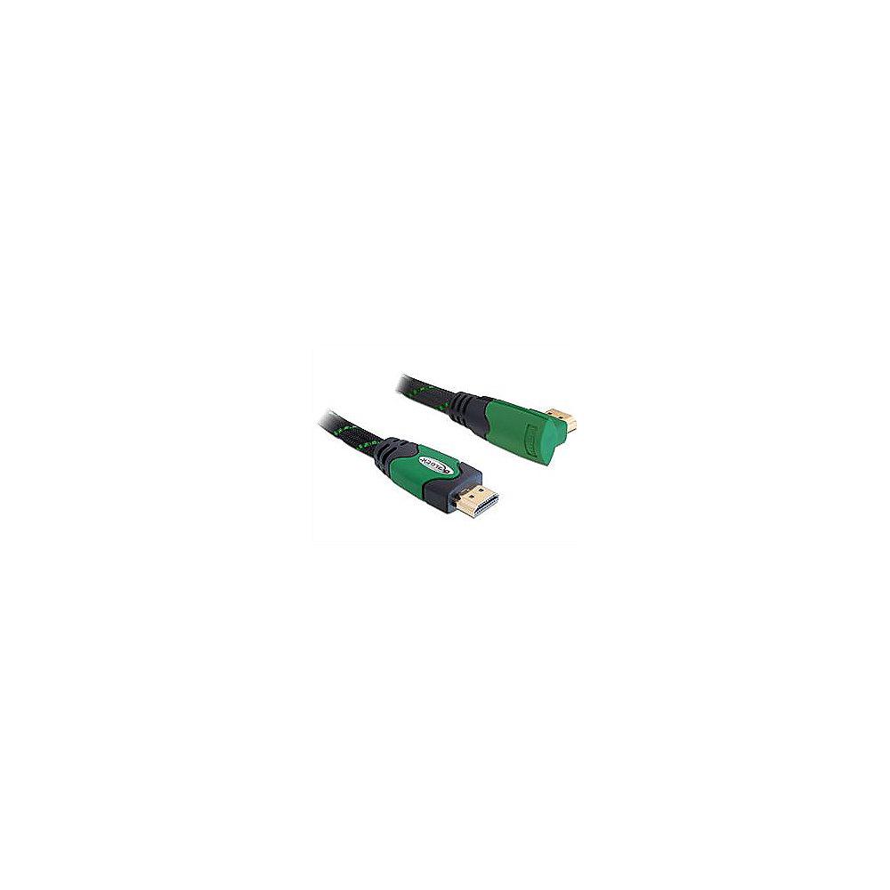 DeLOCK HDMI Kabel 2m High Speed Ethernet 4K gewinkelt St./ St. grün