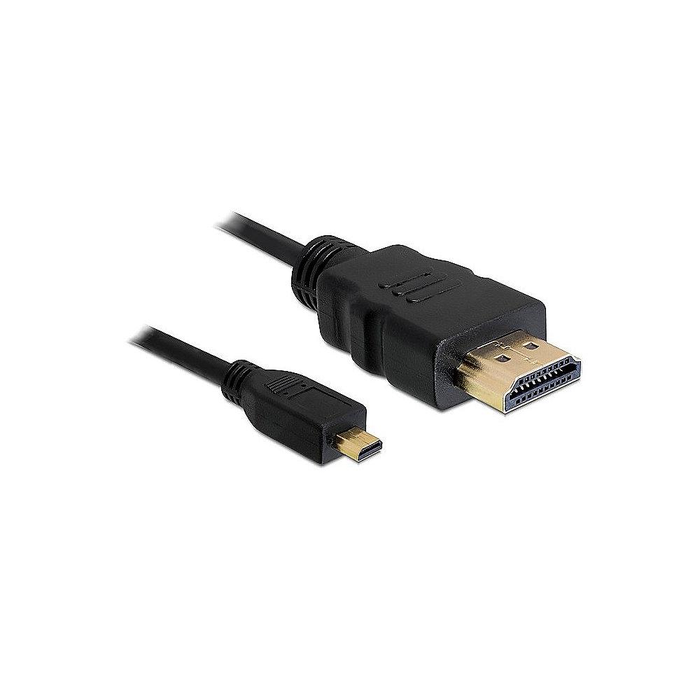 DeLOCK HDMI Kabel 3m High Speed Ethernet A zu micro-D St./St. schwarz