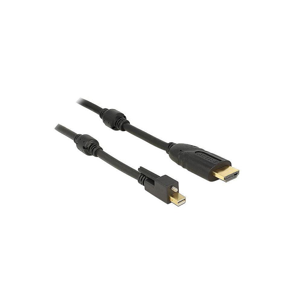 DeLOCK mini Displayport Kabel 1.2 Stecker mit Schraube zu HDMI Stecker 4K Ak. 1m