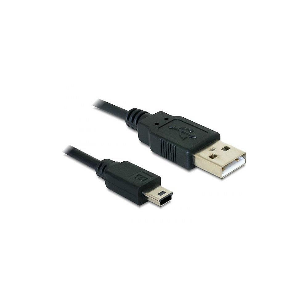 DeLOCK USB 2.0 Kabel 0,7m A zu mini-B 5pin St/St 82396 schwarz