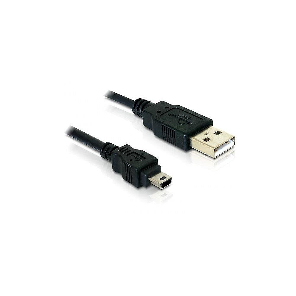 DeLOCK USB 2.0 Kabel 1,5m A zu mini-B 5pin St/St 82252 schwarz