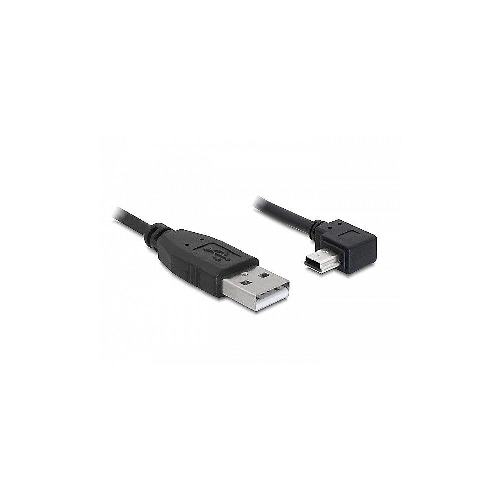 DeLOCK USB 2.0 Kabel 5m USB-A zu mini-B St./St. gewinkelt 82684 schwarz