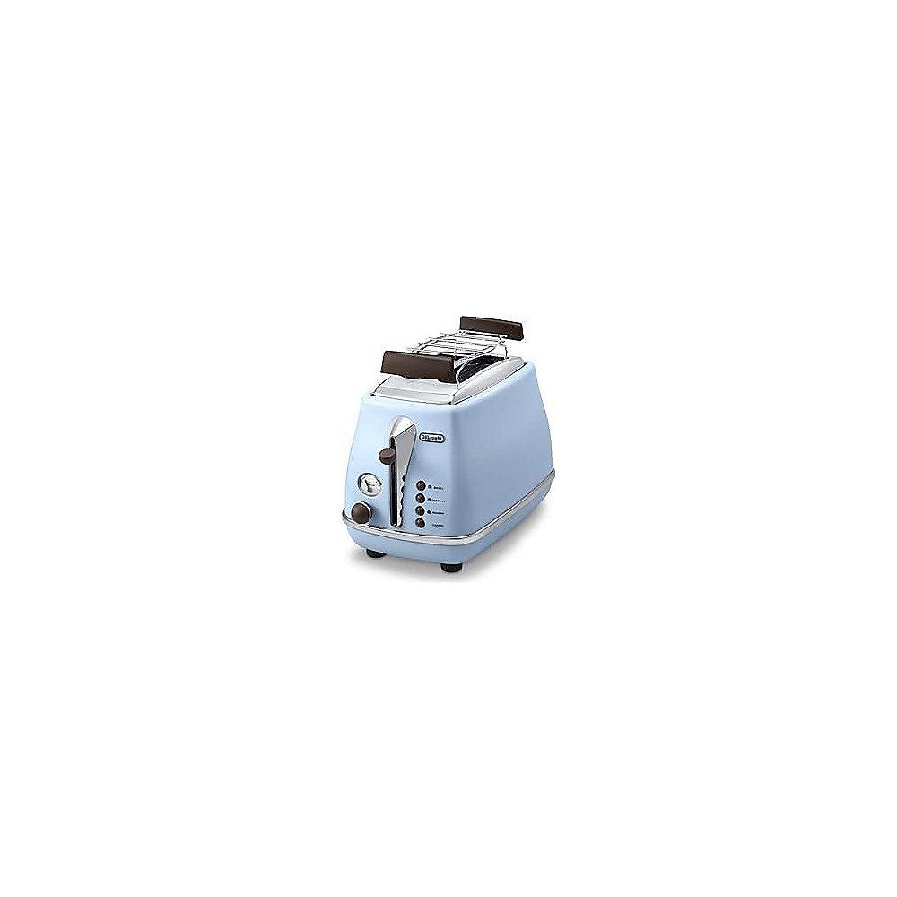 DeLonghi CTOV 2103.AZ Icona Vintage Toaster blau