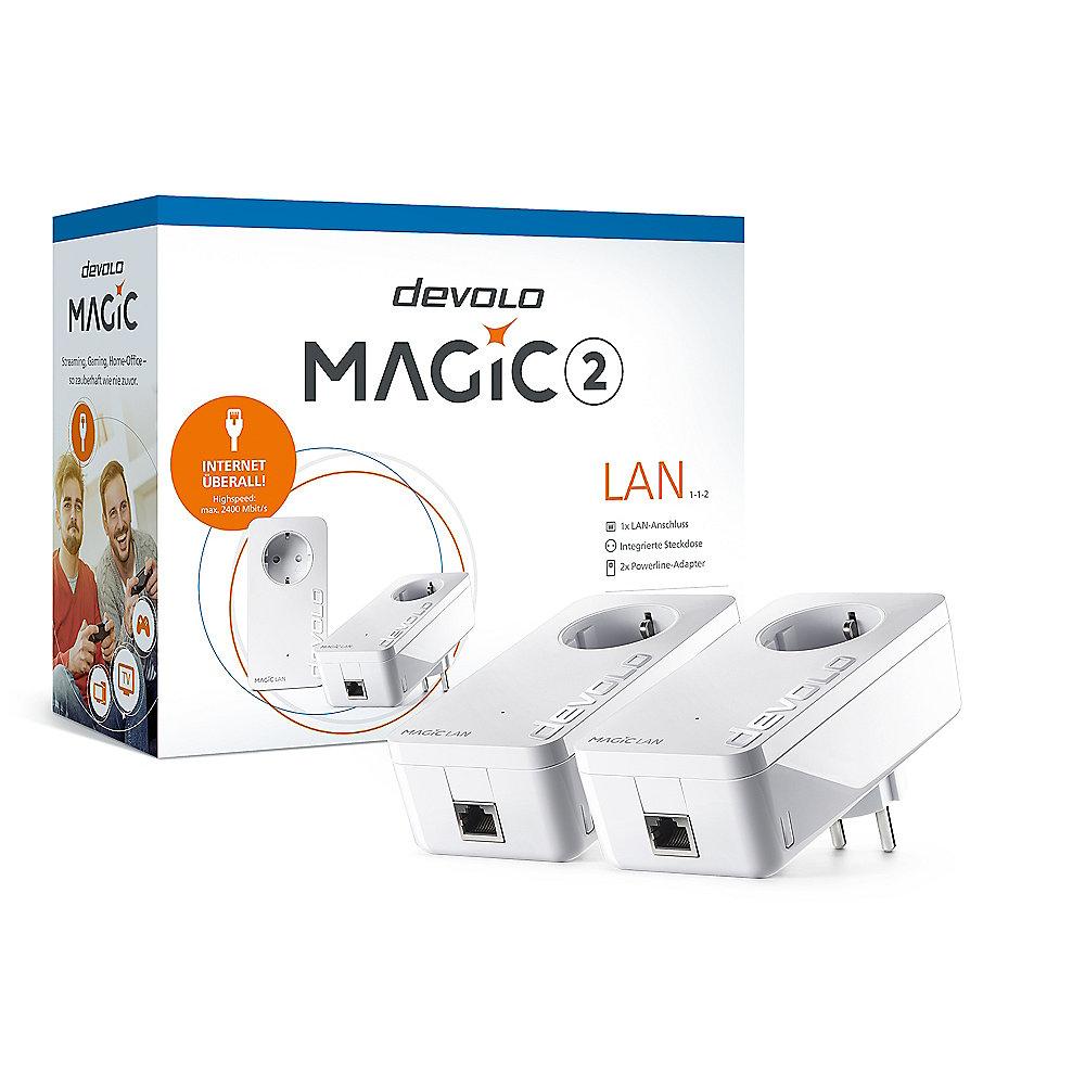 devolo Magic 1 LAN 1-1-2 Starter Kit 2x (1200mbps Powerline   1xLAN), devolo, Magic, 1, LAN, 1-1-2, Starter, Kit, 2x, 1200mbps, Powerline, , 1xLAN,