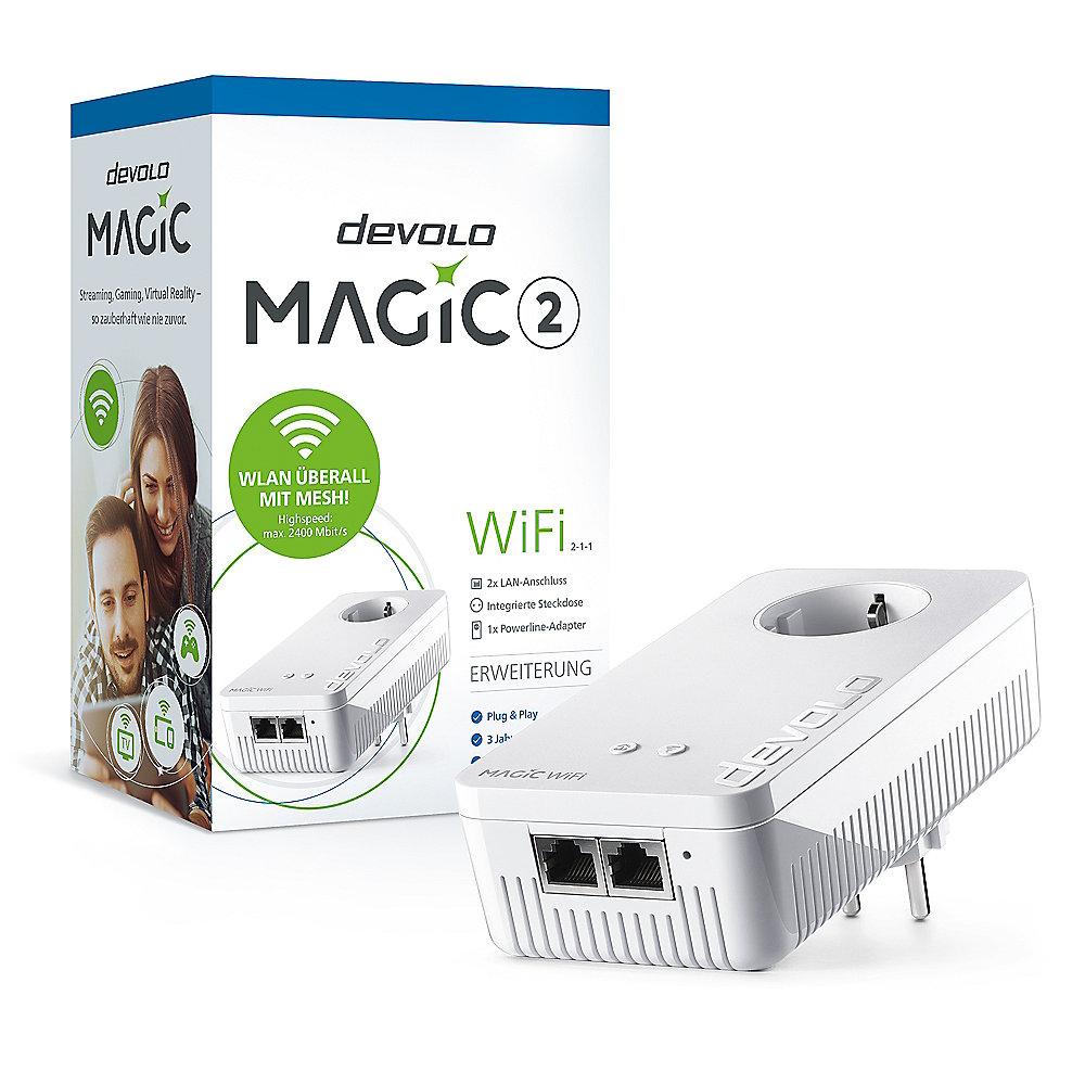 devolo Magic 2 WiFi 2-1-1 Einzeladapter (2400mbps Powerline   2xLAN), devolo, Magic, 2, WiFi, 2-1-1, Einzeladapter, 2400mbps, Powerline, , 2xLAN,