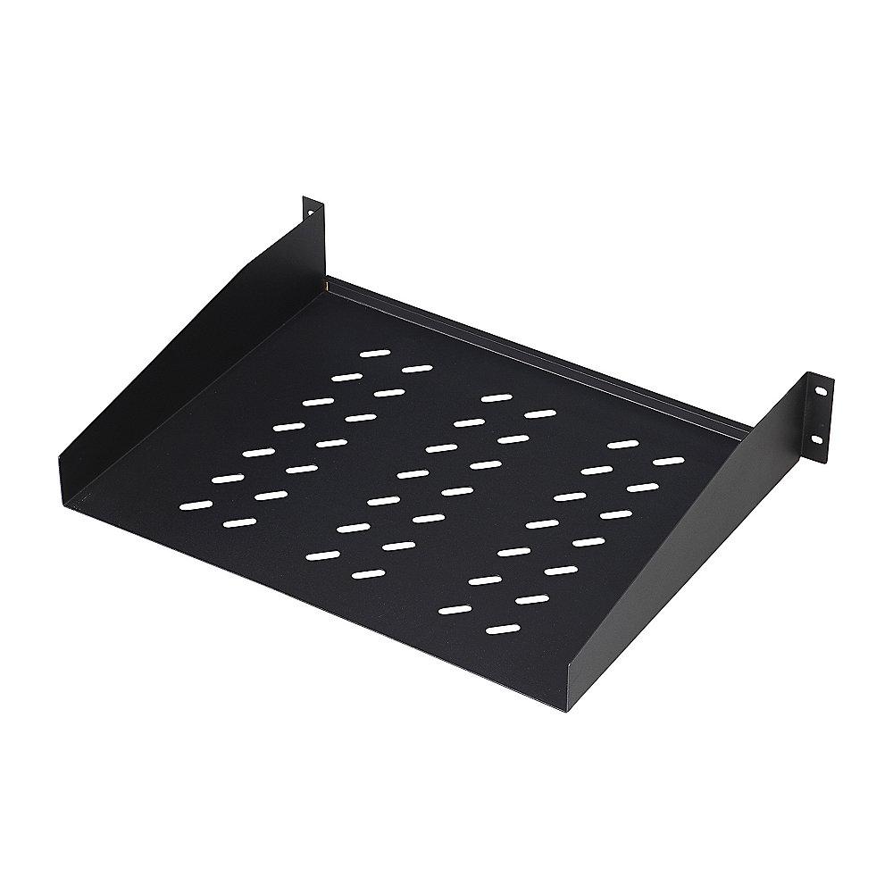 DIGITUS 2HE DN-19 TRAY-2-55-SW Fachboden für Außenmontage Bis 20kg schwarz