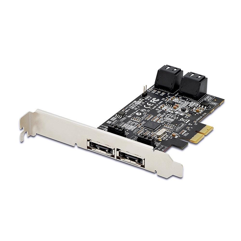 DIGITUS 4-Port SATA III PCI Express Karte mit 2 externe eSATA-Anschlüsse, DIGITUS, 4-Port, SATA, III, PCI, Express, Karte, 2, externe, eSATA-Anschlüsse