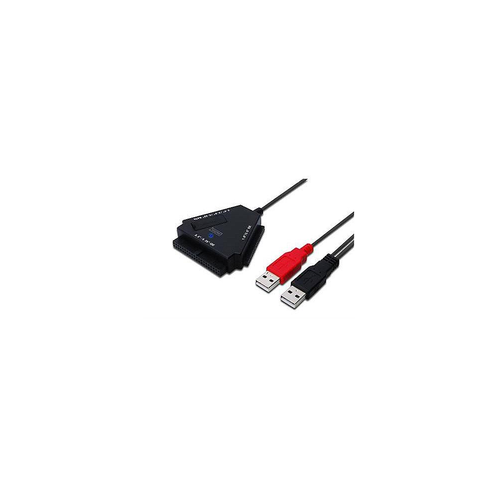 DIGITUS USB 2.0 Adapterkabel Typ-A zu IDE & SATA schwarz