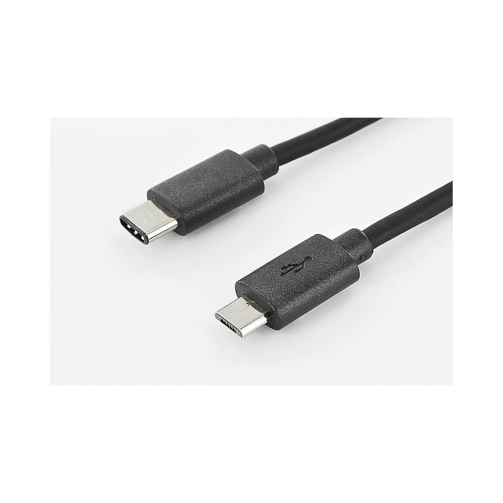 DIGITUS USB 2.0 Anschlusskabel 1,8m C zu micro B High Speed St./St. schwarz, DIGITUS, USB, 2.0, Anschlusskabel, 1,8m, C, micro, B, High, Speed, St./St., schwarz
