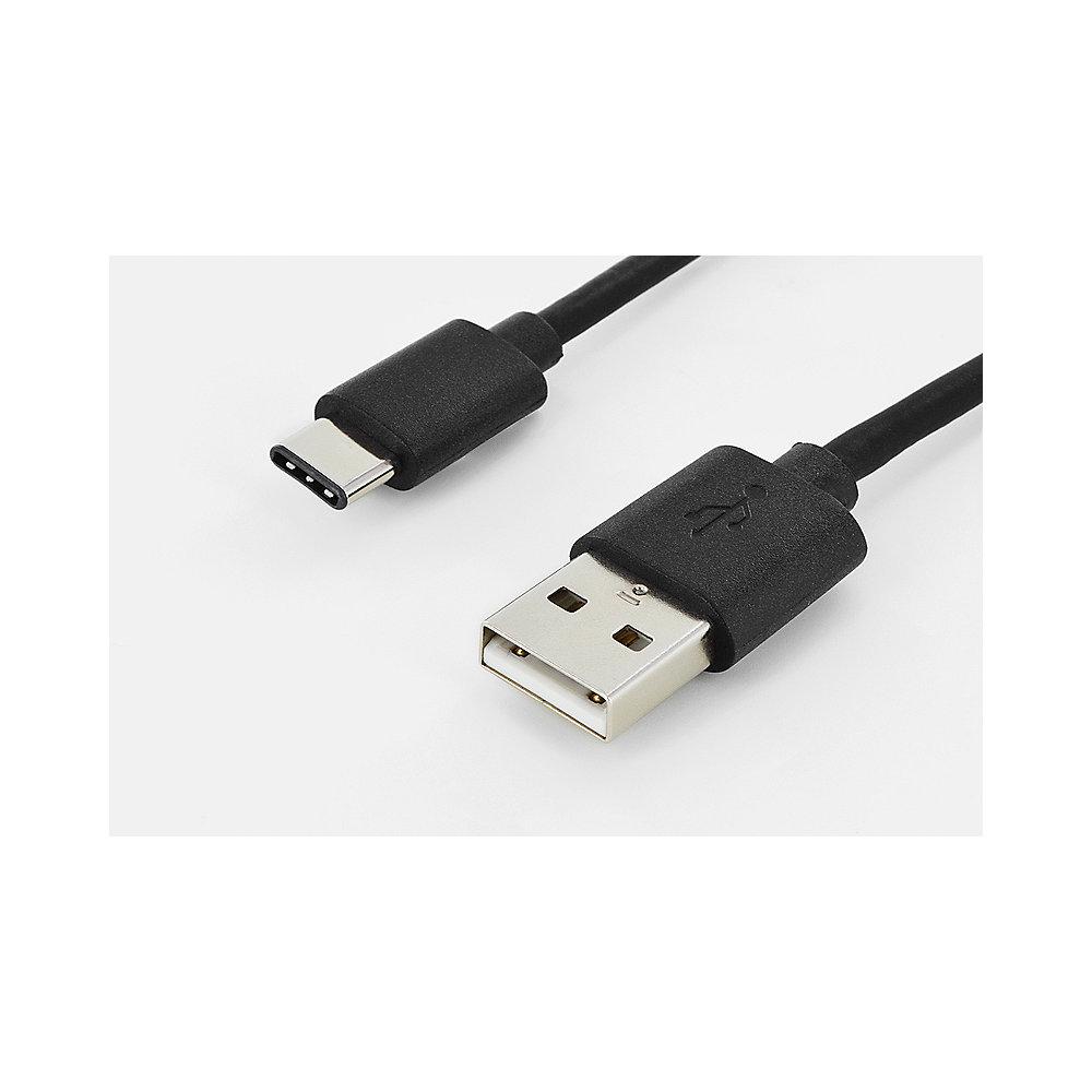DIGITUS USB 2.0 Anschlusskabel 1,8m Type-C zu A High Speed St./St. schwarz