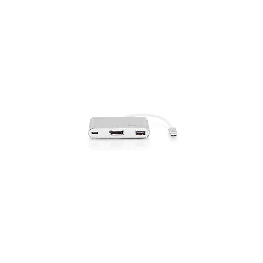 DIGITUS USB 2.0 Multiport Adapter Typ-C zu Displayport weiß