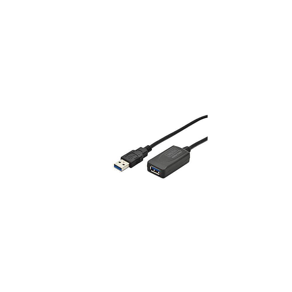 DIGITUS USB 3.0 Verlängerungskabel 5m Typ-A aktiv St./Bu. schwarz