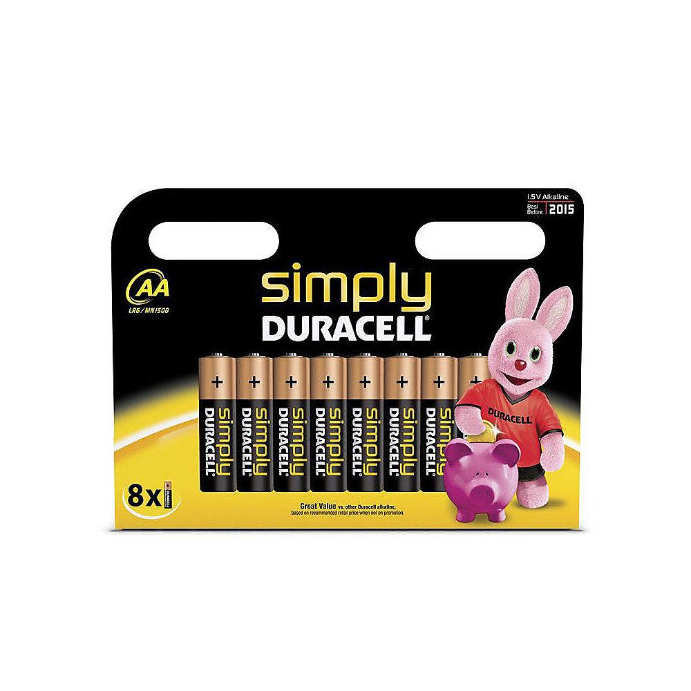 DURACELL Simply Batterie Mignon AA LR6 8er Blister