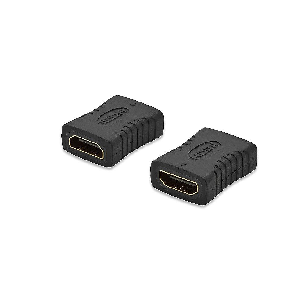 ednet HDMI Adapter A zu A 4K/3D vergoldete Kontakte Bu./Bu. schwarz