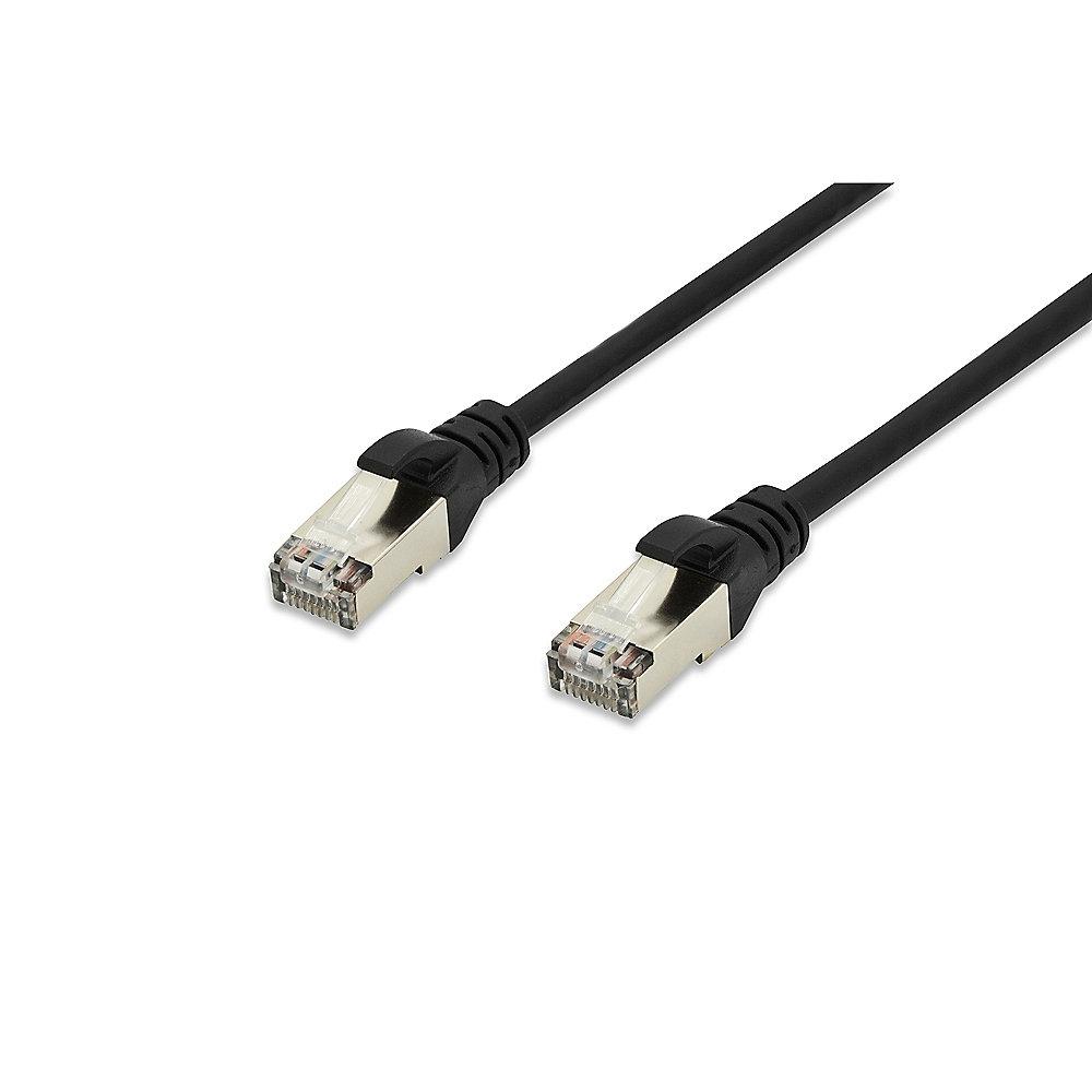 Ednet Patch Netzwerkkabel RJ45 CAT6a S-FTP 1m schwarz 84585