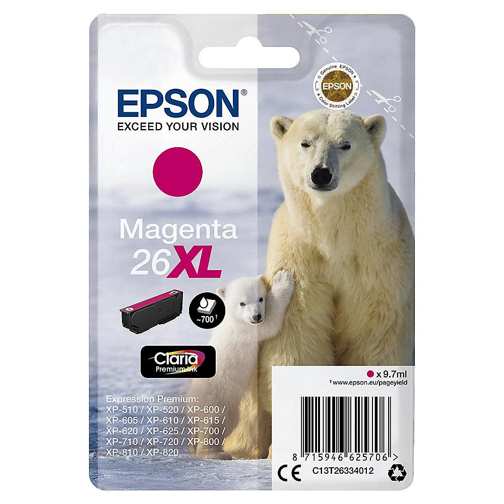 Epson 26XL Original Druckerpatrone Magenta mit hoher Kapazität T2633