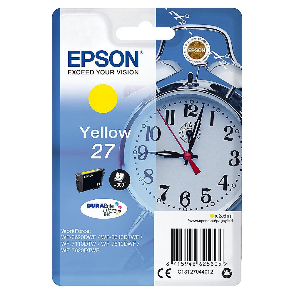 Epson 27 Original Druckerpatrone Gelb T2704