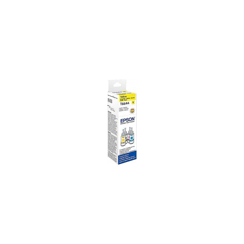 Epson 664 Original Tintenbehälter Gelb für EcoTank 70ml 7.500 Seiten T6644