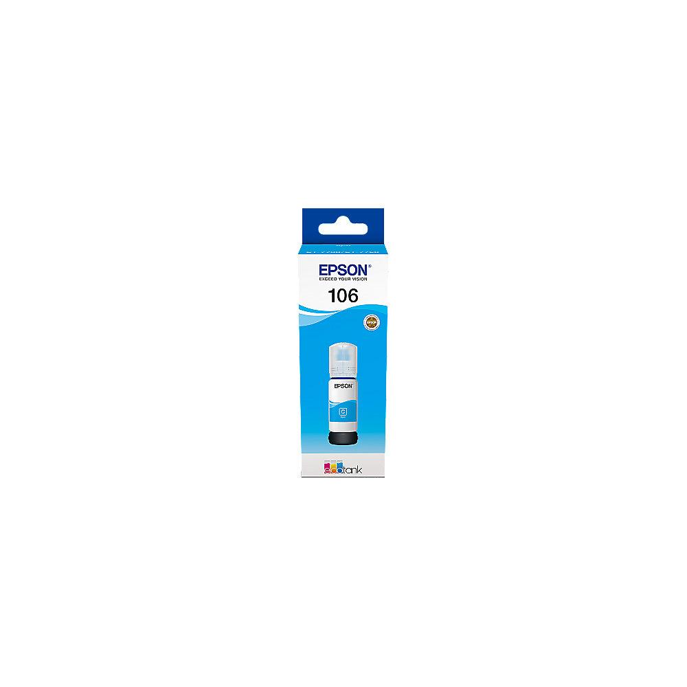 Epson C13T00R240 Original Tintenbehälter 106 Cyan EcoTank 70ml