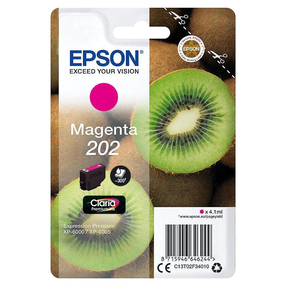 Epson C13T02F34010 Druckerpatrone 202 Magenta ca. 300 Seiten