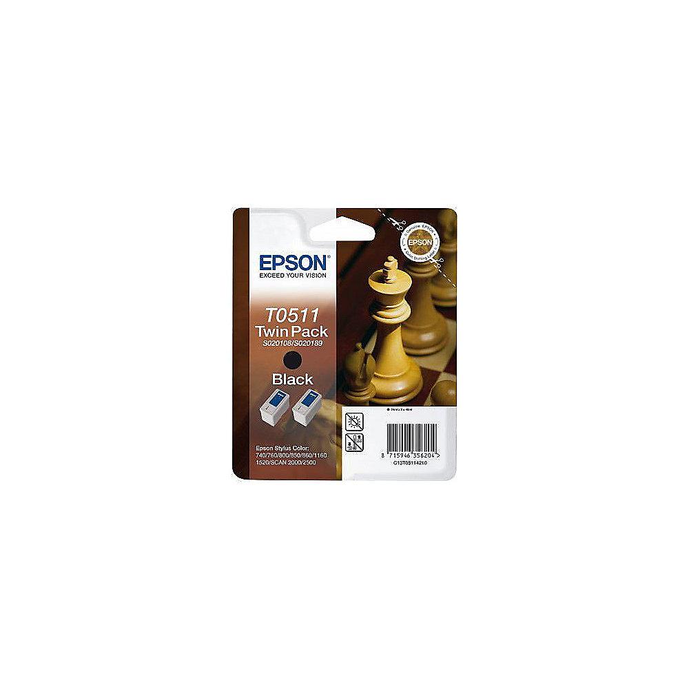 Epson C13T05114210 2x Druckerpatrone schwarz T0511