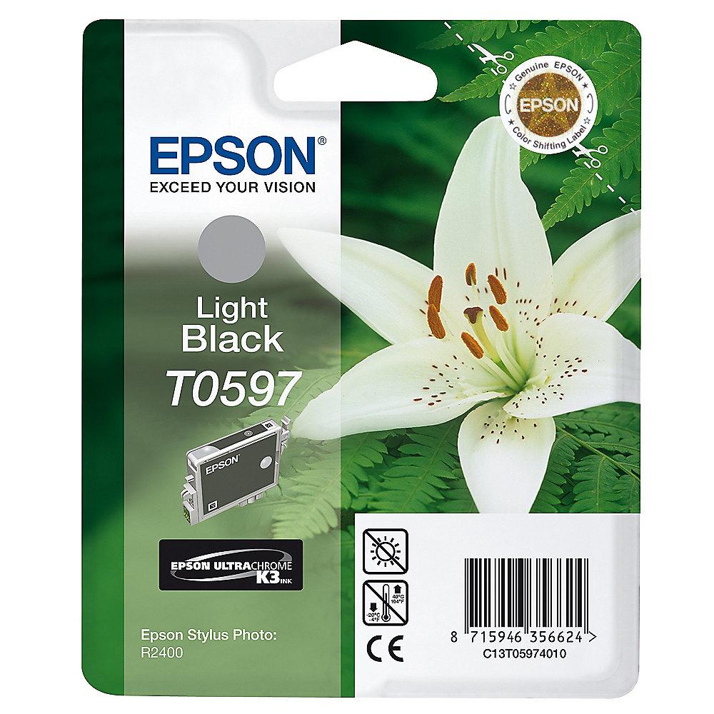 Epson C13T05974010 Druckerpatrone T0597 hell schwarz