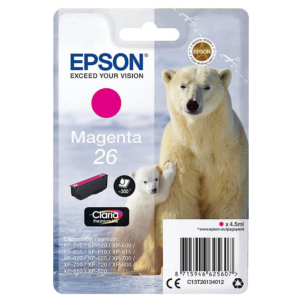 Epson C13T26134012 Druckerpatrone 26 Magenta Claria Premium Ink