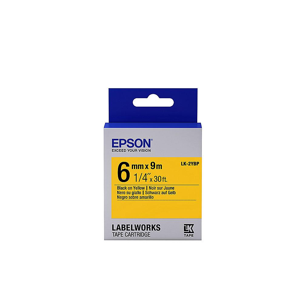 Epson C53S652002 - Schriftband LK-2YBP klebend 6mmx9m schwarz auf gelb