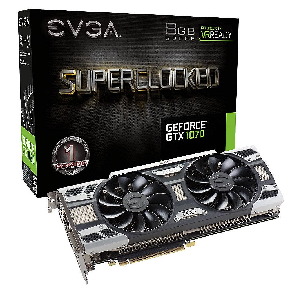 EVGA GeForce GTX 1070 SC Gaming ACX 3.0 8GB GDDR5 DVI/HDMI/3xDP Grafikkarte