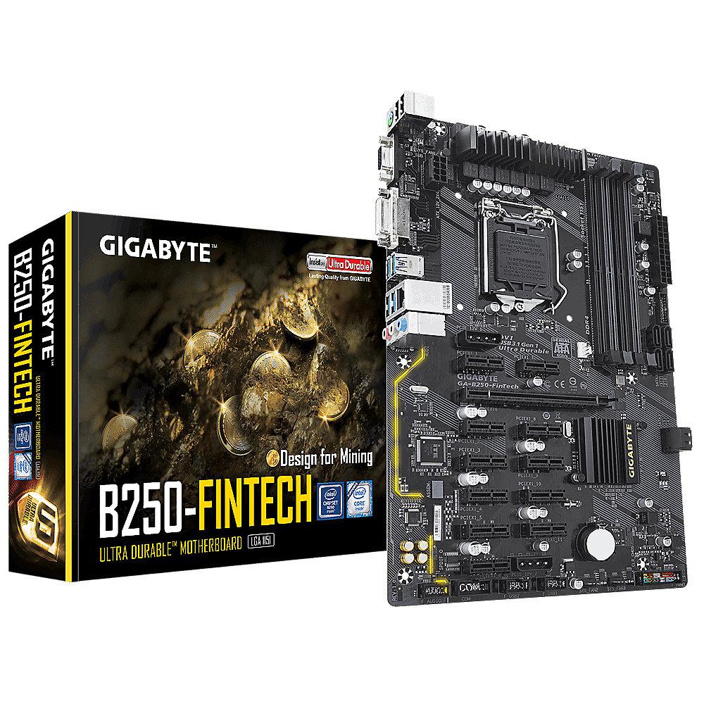 Gigabyte GA-B250-FinTech BTC Bitcoin ATX Mainboard Sockel 1151, Gigabyte, GA-B250-FinTech, BTC, Bitcoin, ATX, Mainboard, Sockel, 1151