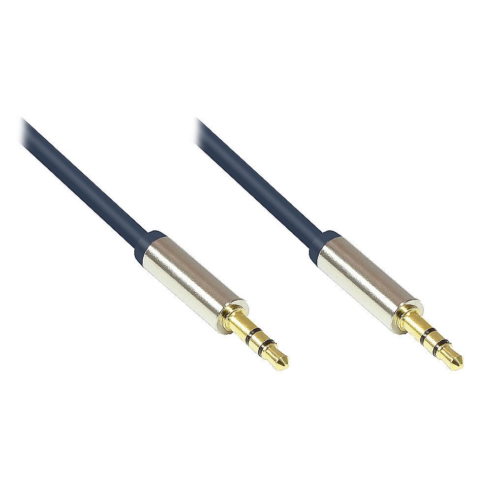 Good Connections 3,5mm Klinkenkabel 2m Stecker zu Stecker Audio dunkelblau