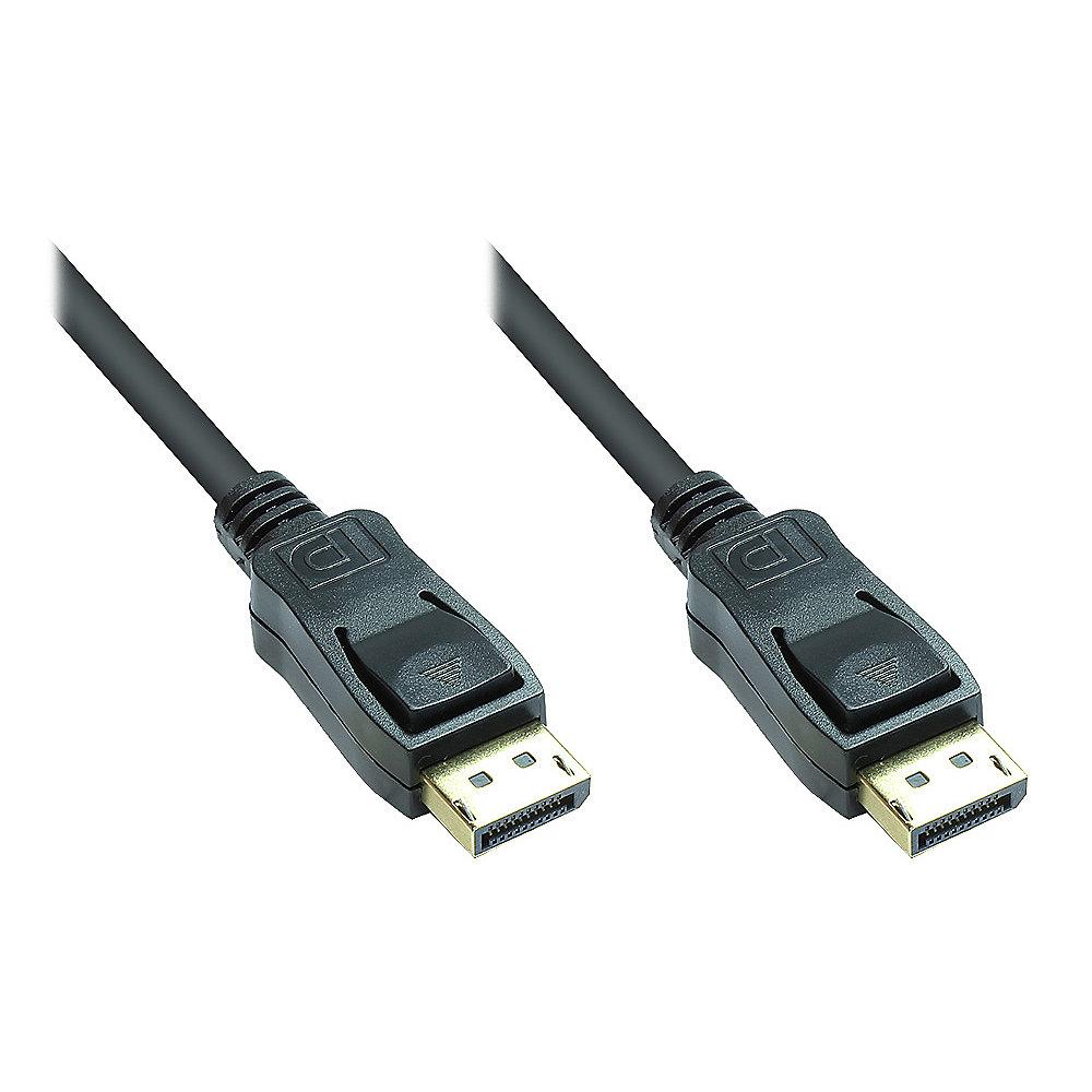 Good Connections DisplayPort 1.2 Anschlusskabel 1m beidseitig vergoldet schwarz, Good, Connections, DisplayPort, 1.2, Anschlusskabel, 1m, beidseitig, vergoldet, schwarz