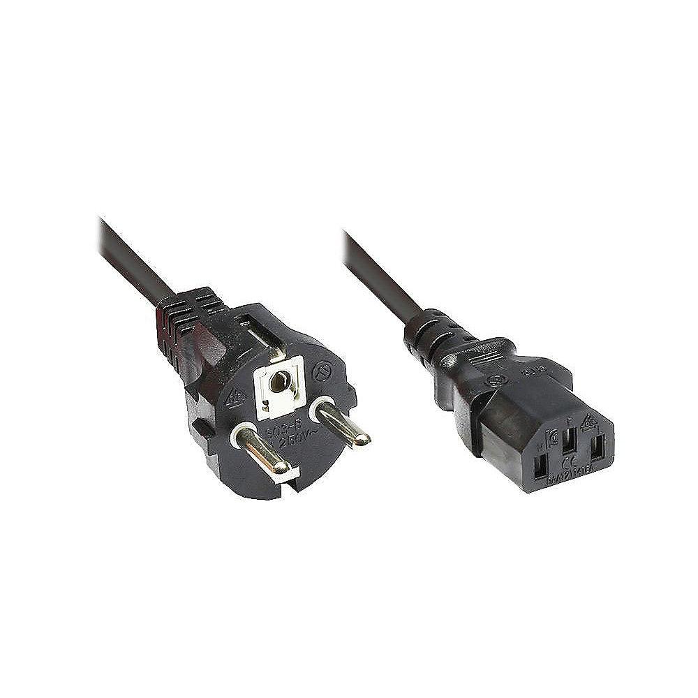 Good Connections Netzkabel 2,5m Schutzkontakt-St. zu Kaltgeräte-Bu. schwarz