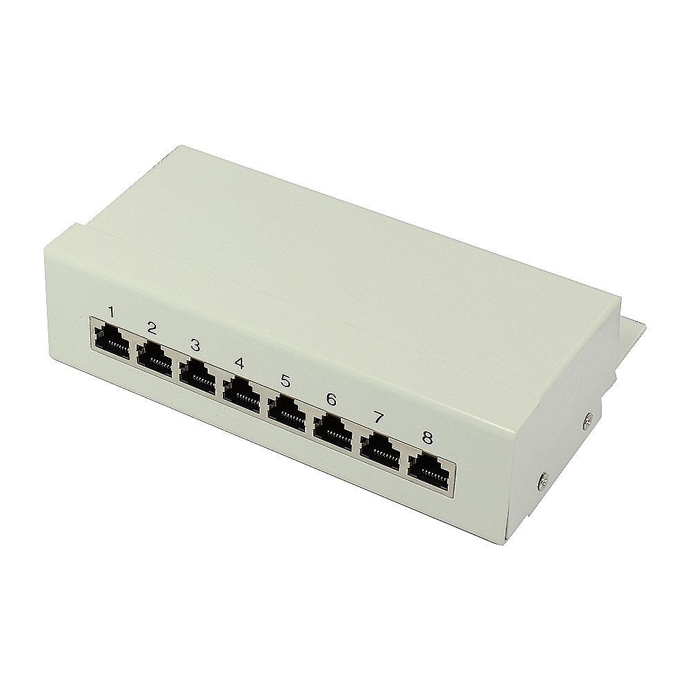 Good Connections Patch Panel Desktop CAT6A geschirmt STP 8-Port grau, Good, Connections, Patch, Panel, Desktop, CAT6A, geschirmt, STP, 8-Port, grau