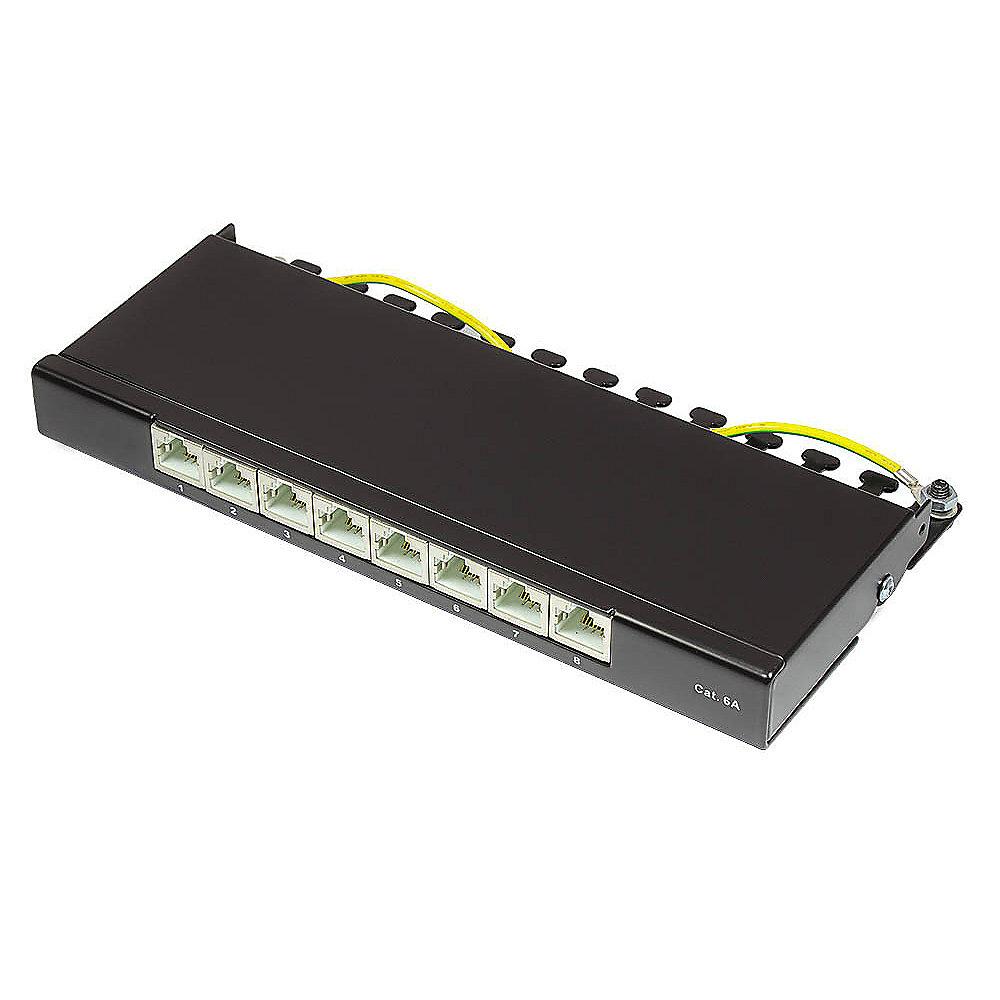 Good Connections Patch Panel Desktop CAT6A geschirmt STP 8-Port tiefschwarz, Good, Connections, Patch, Panel, Desktop, CAT6A, geschirmt, STP, 8-Port, tiefschwarz