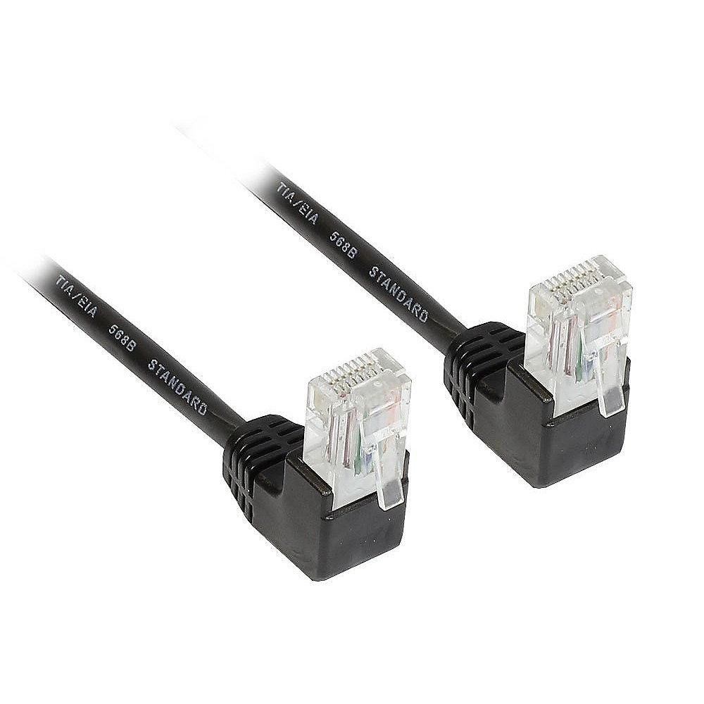 Good Connections Patchkabel Cat. 5e RJ45 2x Winkelstecker schwarz 0,25m