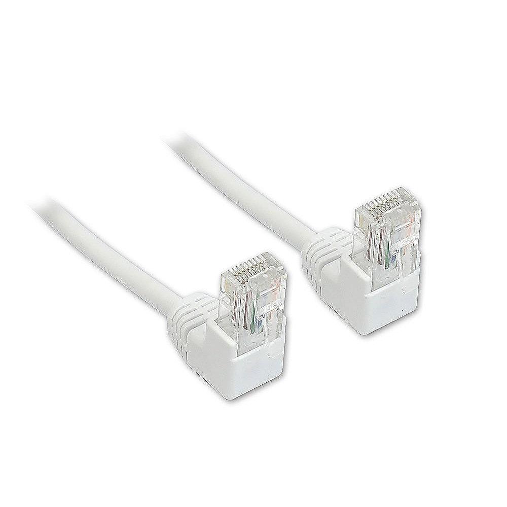 Good Connections Patchkabel Cat. 5e RJ45 2x Winkelstecker weiß 0,5m