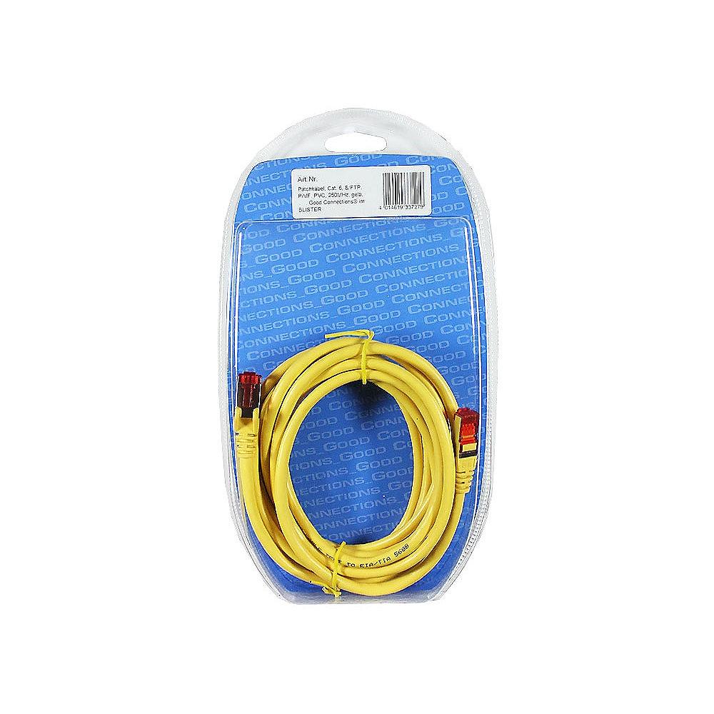 Good Connections Patchkabel Cat. 6 2x RJ45 Stecker BLISTER gelb 15m