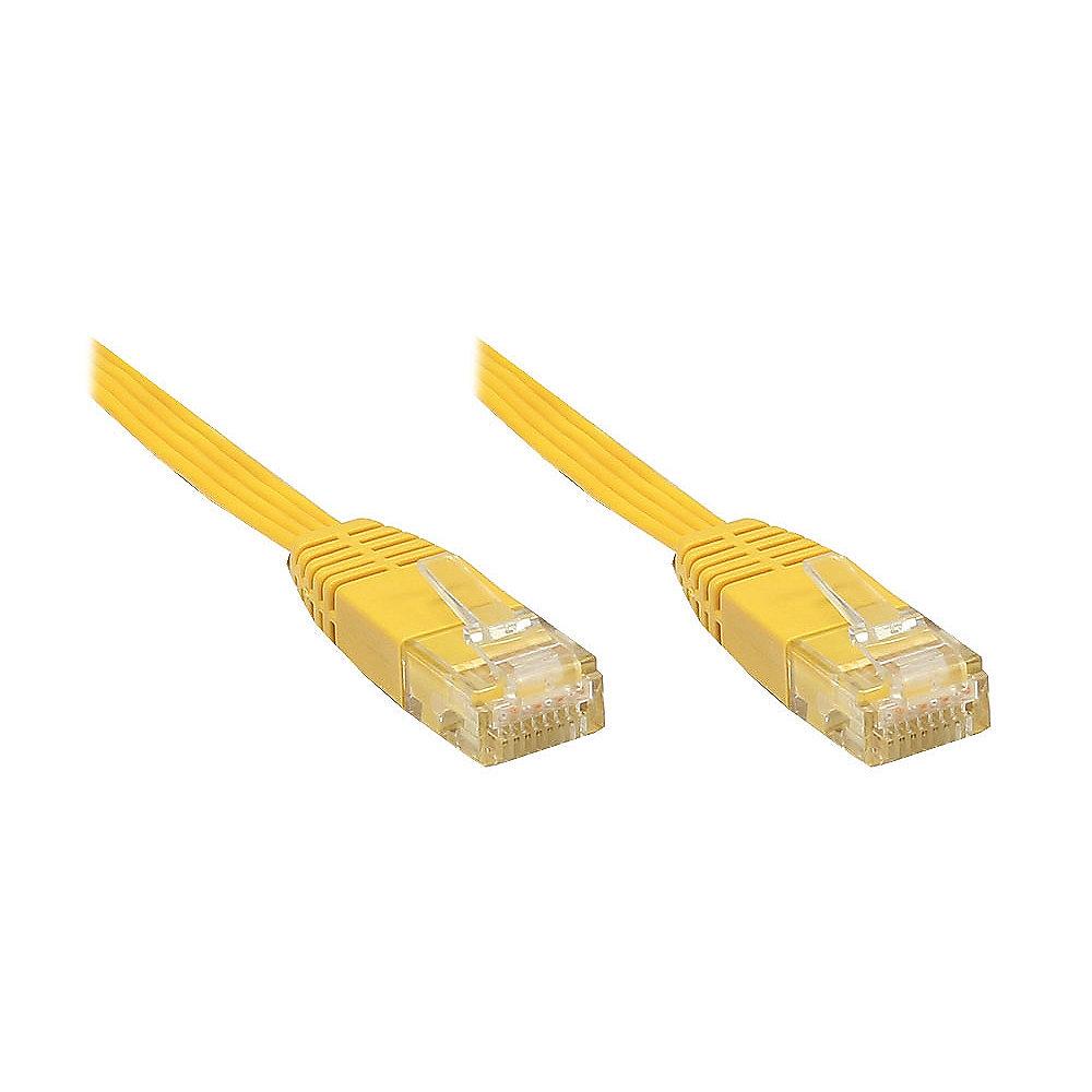 Good Connections Patchkabel Cat. 6 ungeschirmt Flachkabel gelb 7,5m