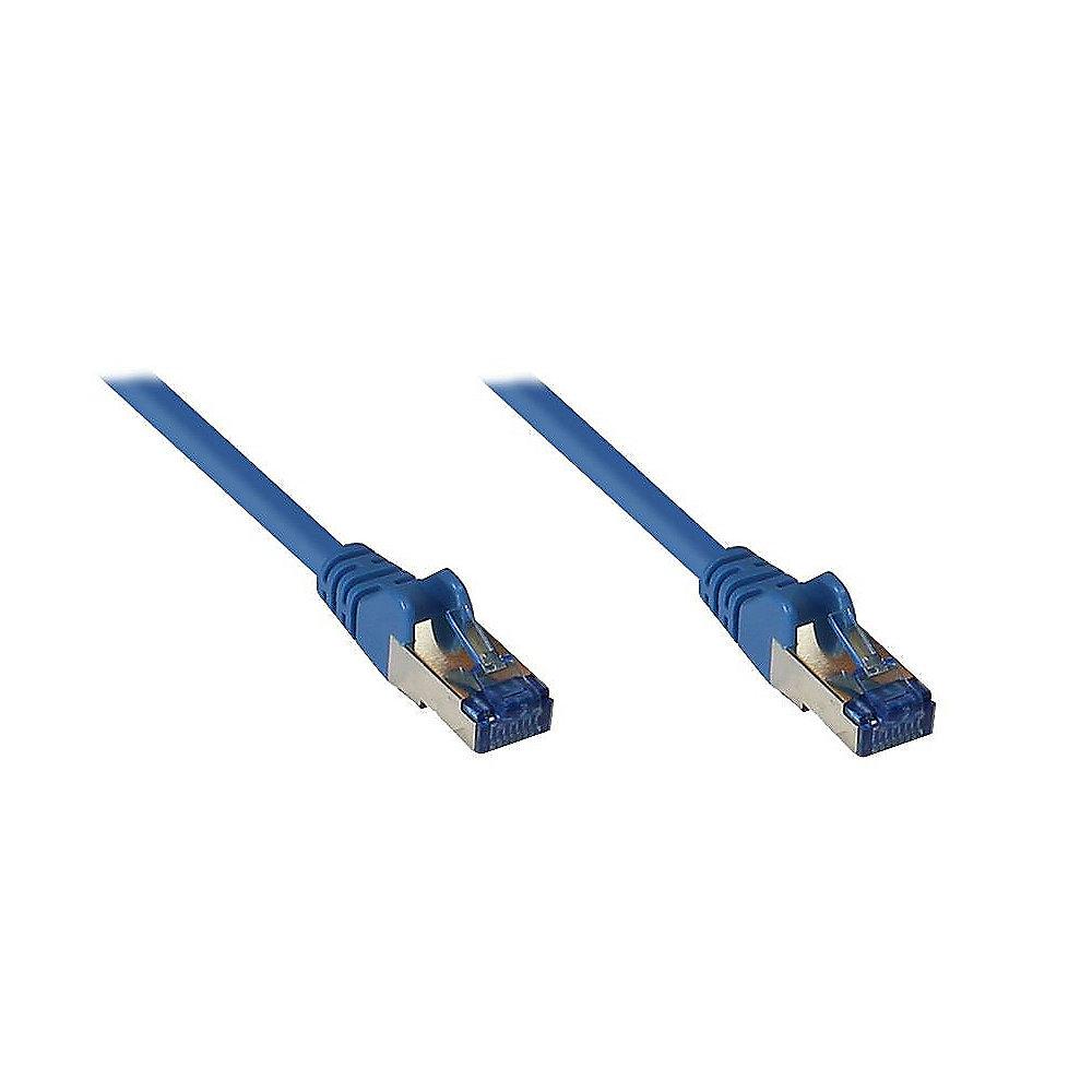 Good Connections Patchkabel Cat. 6a S/FTP, PiMF, halogenfrei 500MHz blau 0,25m, Good, Connections, Patchkabel, Cat., 6a, S/FTP, PiMF, halogenfrei, 500MHz, blau, 0,25m