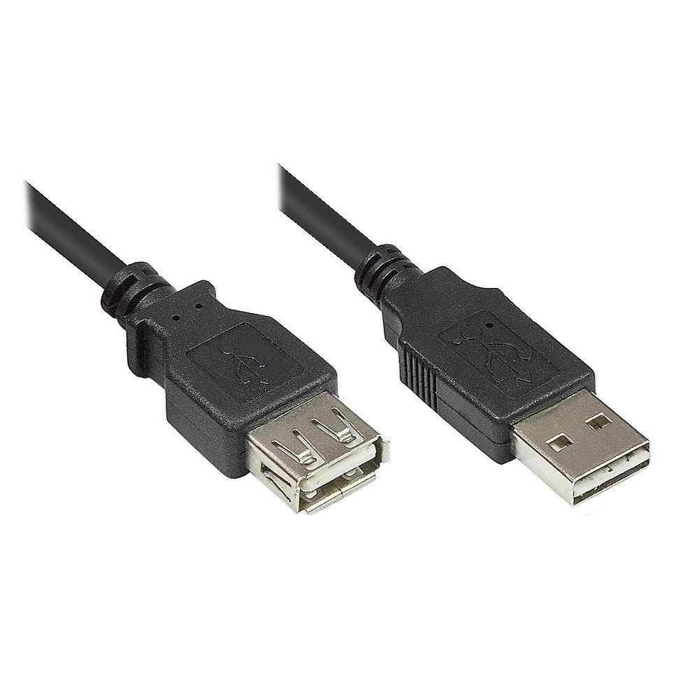Good Connections USB 2.0 Verlängerungskabel 0,3m EASY Stecker - A Buchse schwarz