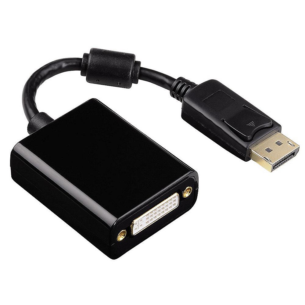 Hama DisplayPort Adapterkabel DP zu DVI UHD St./Bu. schwarz